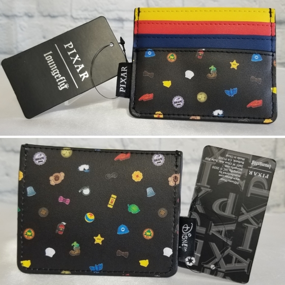 Loungefly Accessories - Loungefly Pixar Movie Icon Compilation Disney Cardholder Wallet Case New
